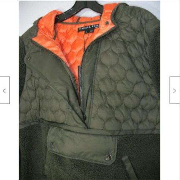 NWT Veronica Beard Leo Sherpa Fleece Quilted Pullover Jacket XL - Picture 5 of 12